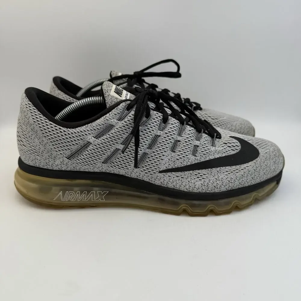Nike Air Max 2016 Oreo 806771-101 Men's Running Shoes White Gray Black Size 11